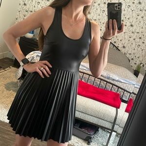 Tic Toc Black Dress Pleather ~Sz 2